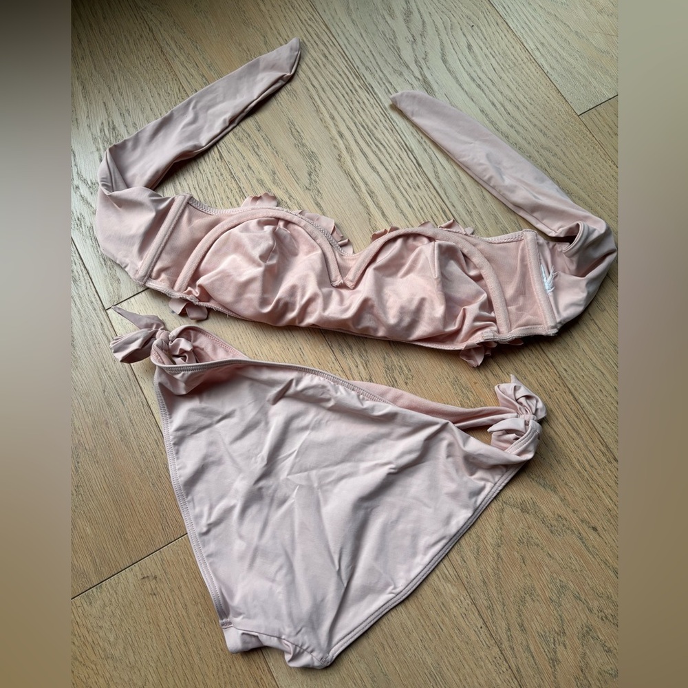 Pink Ruffled Flower Bikini Set - Picture 2 of 2